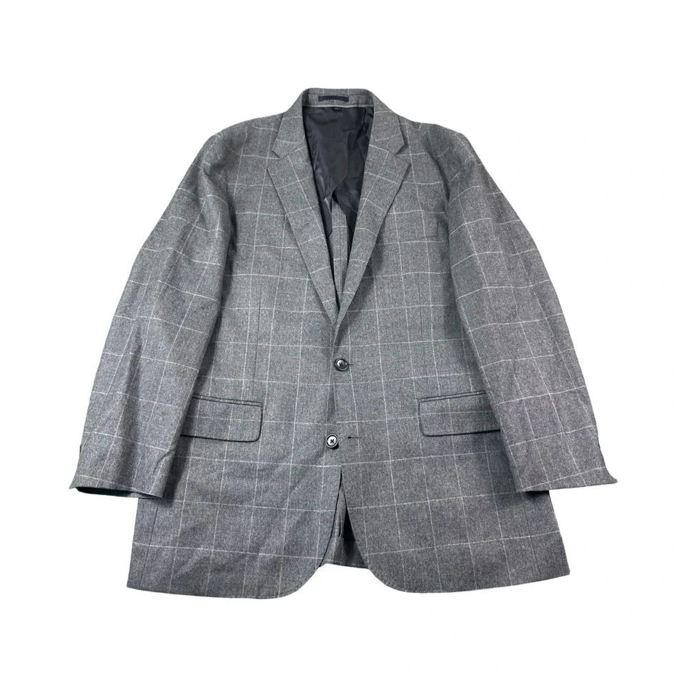 J.Crew Ludlow Slim Gray Windowpane Check Vitale Barberis Supersonic Blazer 40R